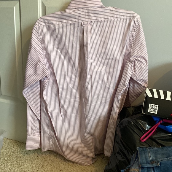 Light pink stripe button down long sleeve shirt - Picture 3 of 4